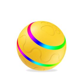 Pet New Cat Wicked Ball Toy Intelligent Ball USB Cat Toys Self Rotating Ball Automatic Rotation Ball (Option: Yellow-Self hi version)